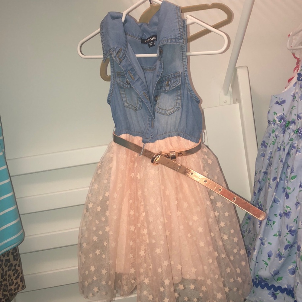 Zunie JEAN dress with tulle